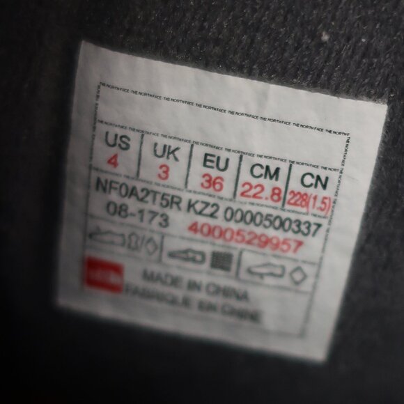 Boys The North Face Chilkat Lace II Waterproof Black Suede/Rubber Boots 4 - Picture 11 of 11